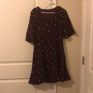 Madewell star print wrap dress